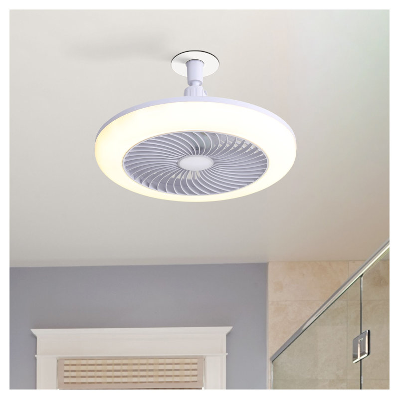 11-Inch Enclosed Socket E26 Ceiling Fan Light with Remote Control