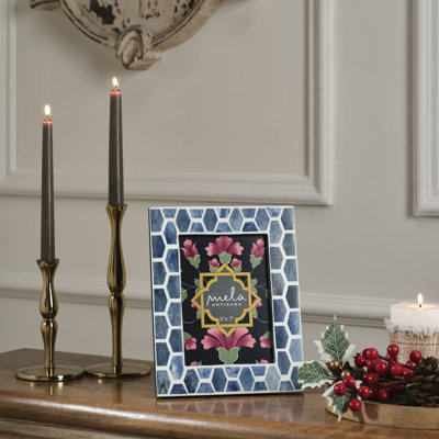 Handcrafted Gramercy Bone Inlay Photo Frame 5x7