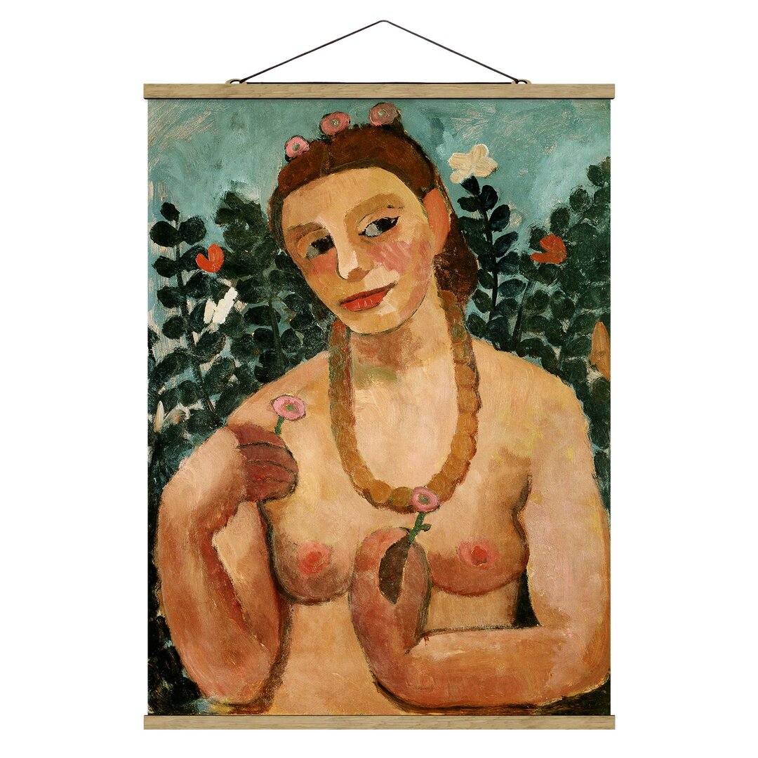 Grafikdruck Semi-Nude with Amber Necklace von Paula Modersohn