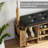 Daimen 10 Pairs Shoe Storage Bench with PU Leather Cushion-2071984005