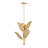 Banana Leaf 6-Light Chandelier - French Gold/Natural Seagrass