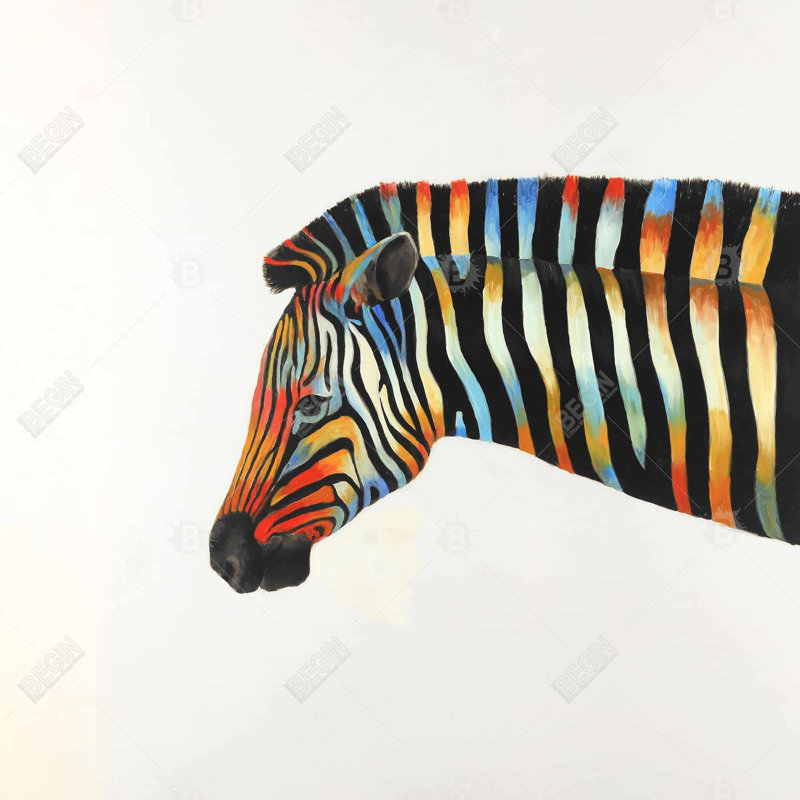«Colorful Zebra» sur toile