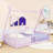 Twin Wood House Bed With Fence-284794367