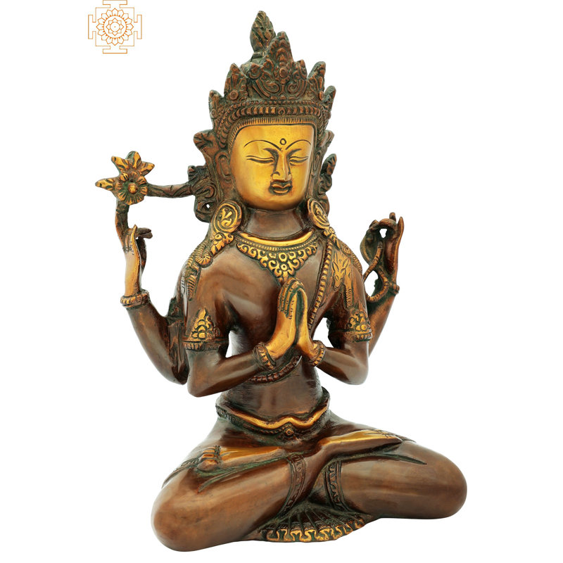Divinité bouddhiste tibétaine Chenrezig (Shadakshari Lokeshvara)