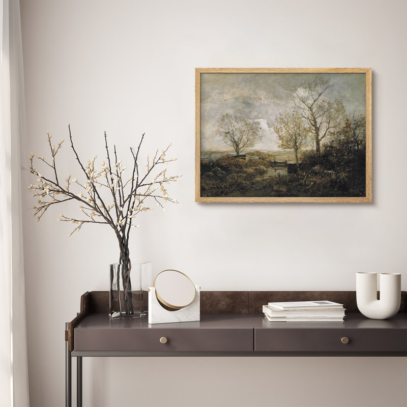 «Classic French Country Fall Trees Rustic Artwork, impressions encadrées, affiches, petit art mural de salle de bain»