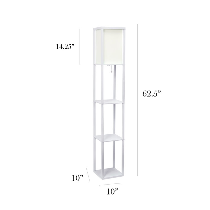 Amandev 62.5'' Column Floor Lamp, White