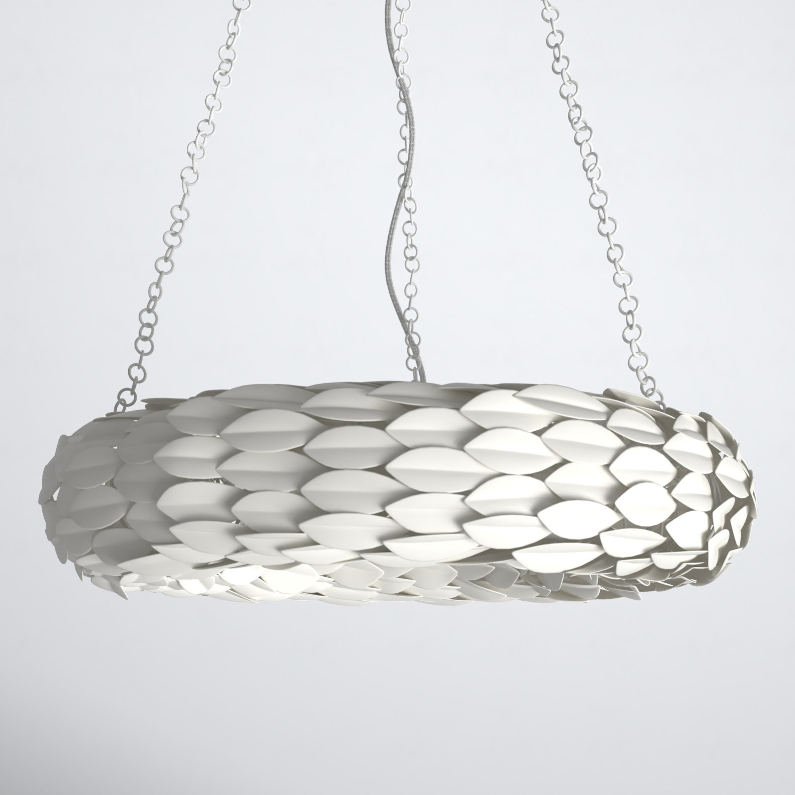 Adelynn 8 - Light Metal Dimmable Chandelier, Matte White, 13.5" H x 24"W x 24"D