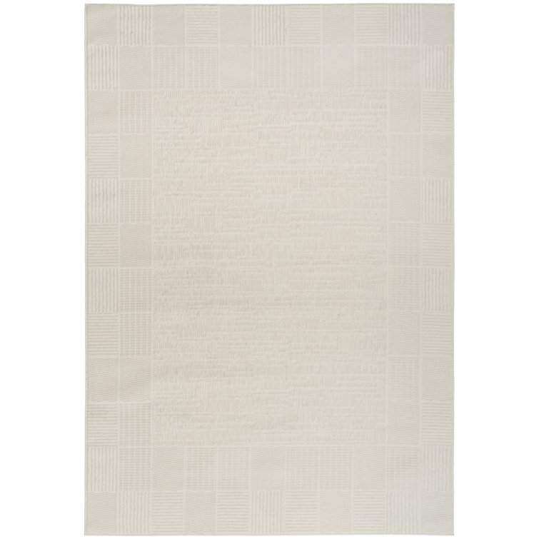 Ebern Designs Reimann Ivory Modern Indoor Rug