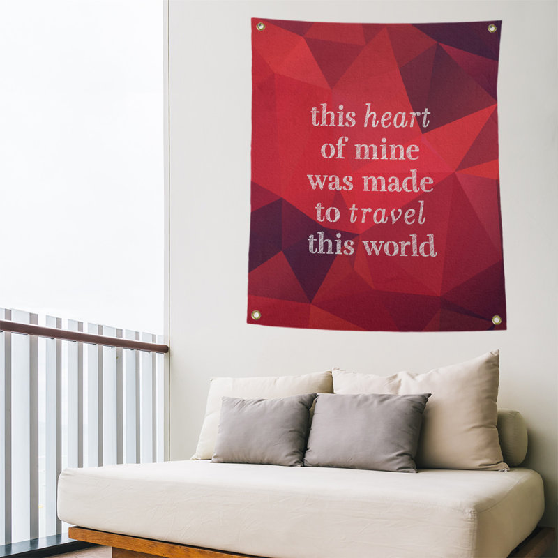 Polyester Tapestry, 36" H x 26" W, Ruby