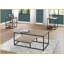 Ensemble de tables basses contemporaines 3 pièces avec tables de bout - stratifié brun & amp; Métal noir, espace de rangement spacieux pour le salon