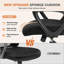 Fauteuil de direction de bureau à domicile avec conception ergonomique, pivotant en maille à dossier moyen, soutien lombaire confortable, accoudoirs confortables pour la chambre à coucher, bureau, étudiant-124504150-124504151