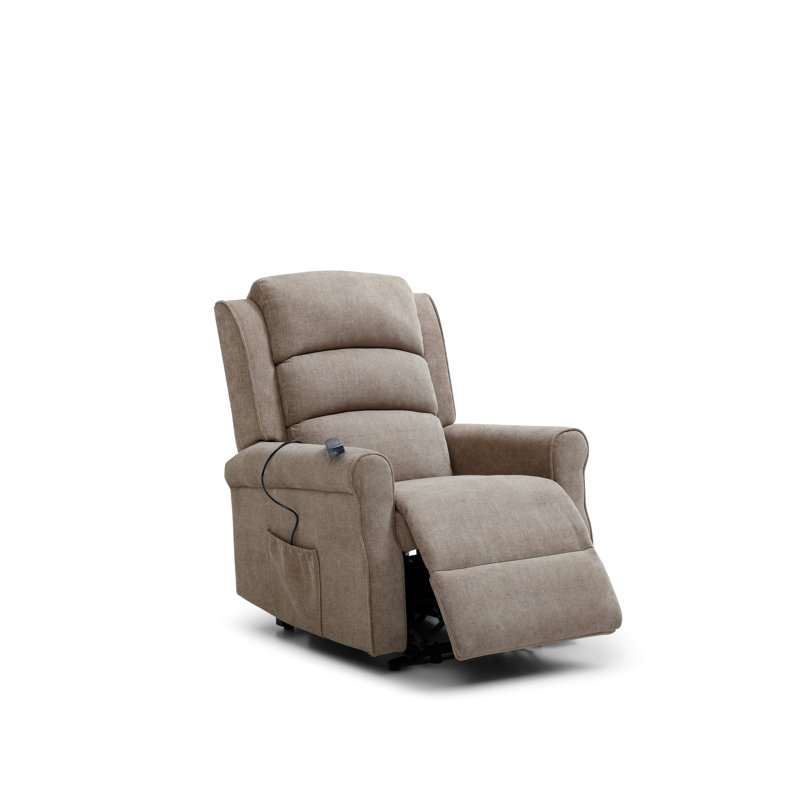 George Chenille Mushroom Lift Assist Recliner Chair
