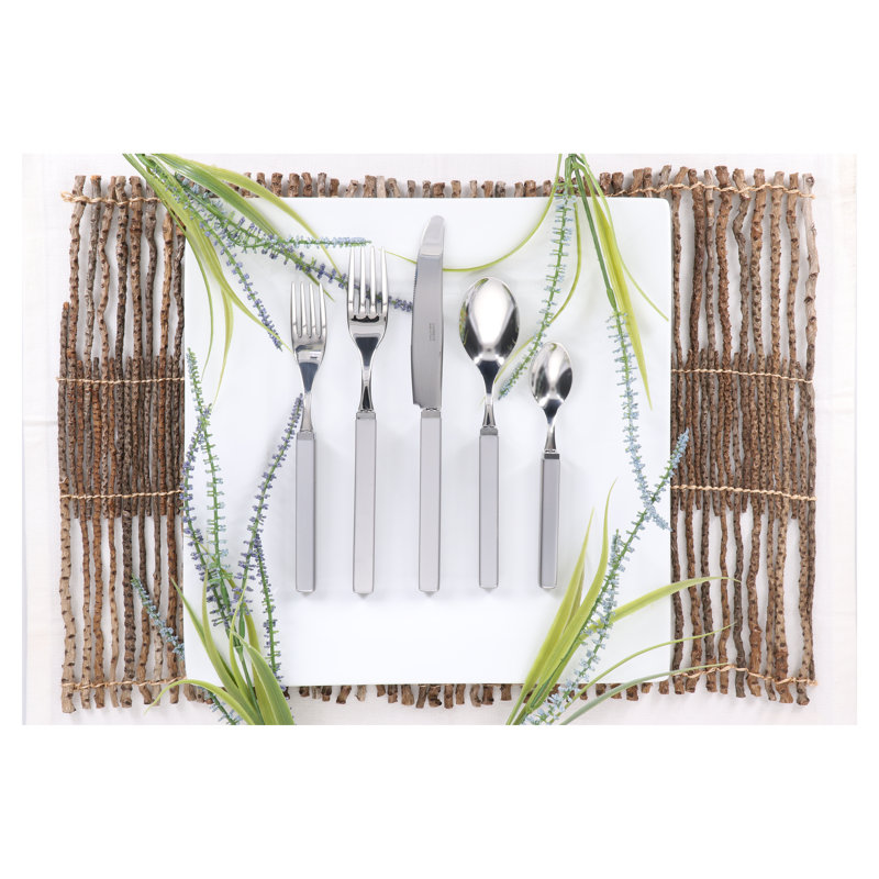 City 5 - Piece Stainless Steel Flatware Set - Service for 1, Gray