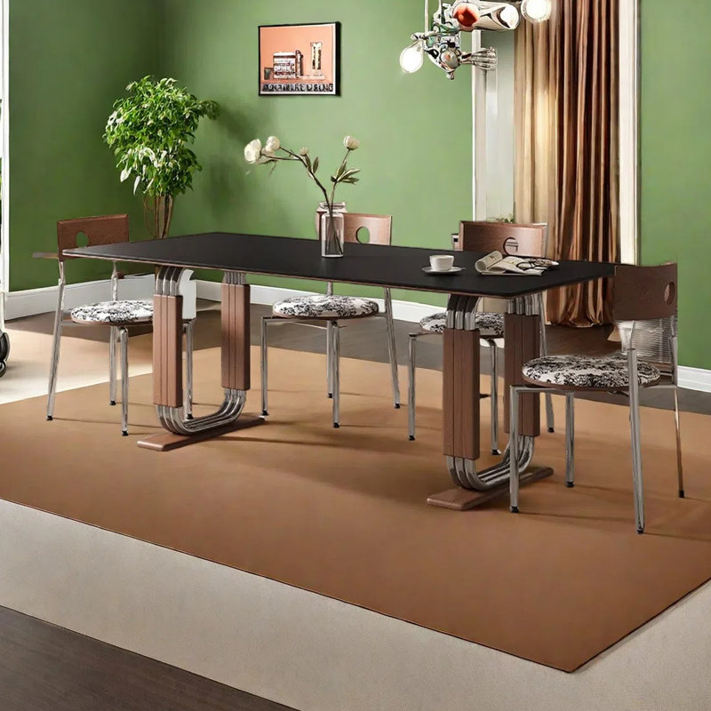 Petite table de salle à manger rétro, H 29,53 po x L 70,87 po x l 35,43 po