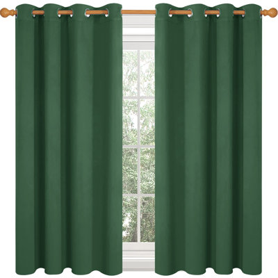Thermal Insulated Room Darkening Grommet Curtain Panels (Set of 4)