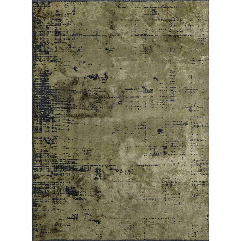 Brown/Black Luxury Area Rug, Rectangle 7'10" x 11'2"
