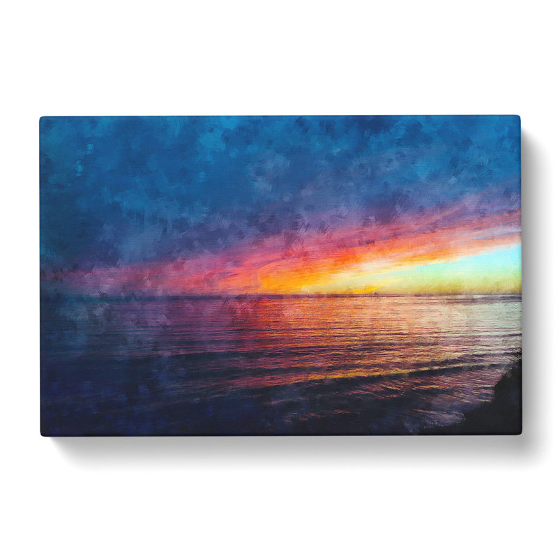 California Sunset Painting - Wrapped Canvas, 40cm H x 60cm W x 3cm D