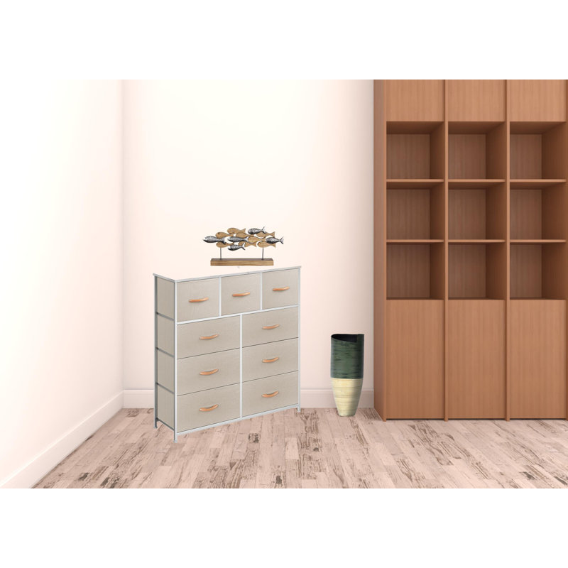 Commode de rangement 9 tiroirs Alerk