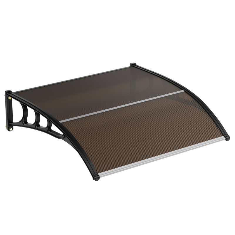 Weather Resistant Polycarbonate Outdoor Awning Canopy for Doors and Windows UV Rain Sun Snow Protection Durable ABS Bracket Aluminum Support