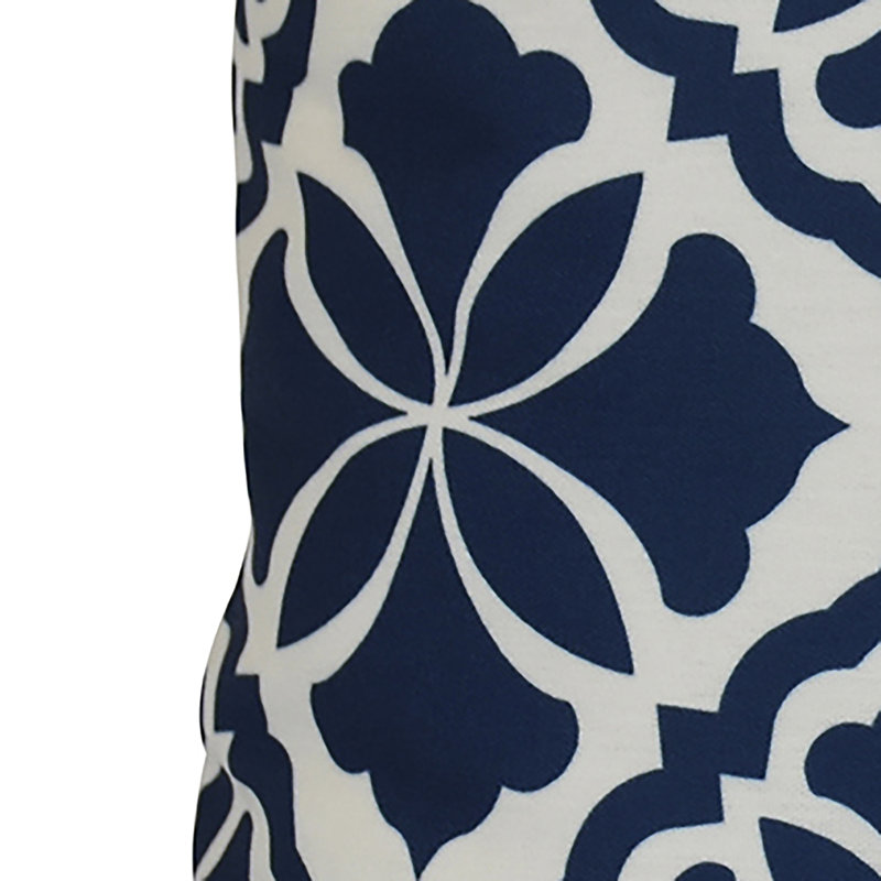Tropical Resort Geometric Outdoor Reversible Throw Pillow, 20" H x 20" W x 3" D, Gray
