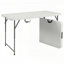 Table pliante réglable en hauteur 4 pi avec poignée facile à transporter - blanc granit