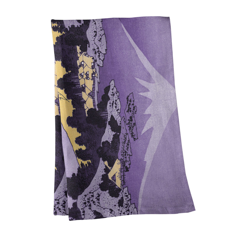 Hague Tea Towel Kitchen Towel, Poly Twill, Dark Purple