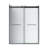 Molly 48" W X 36" D X 76" H Frameless Shower Door Rectangular Shower Kit With Rain Drop Glass Finish-121487435-121487434