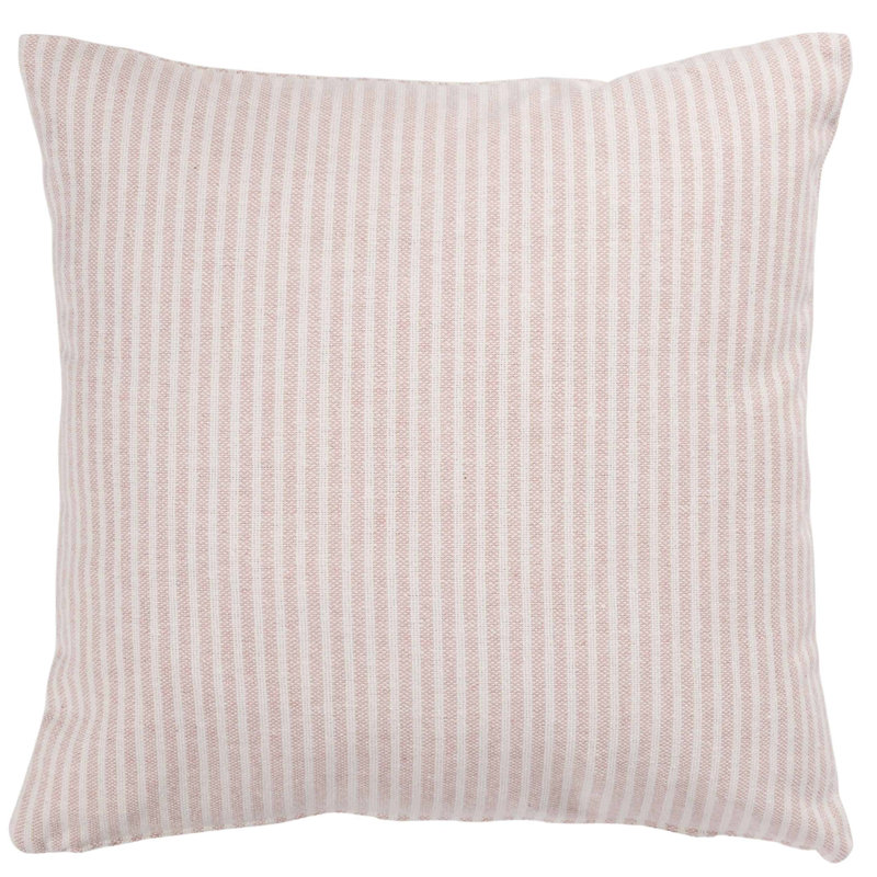 Striped Pink Cushion, 43x43cm, Feather filled