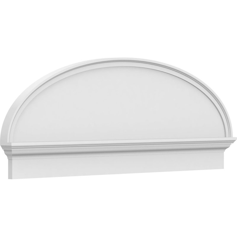 Fronton elliptique en PVC de qualité architecturale lisse, H 20 3/8 po x l 54 po x P 2 3/4 po