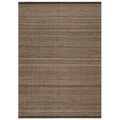 Omen Geometric, Striped Area Rug in Mocha