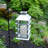 Silver Solar Powered Lantern with LED Candle