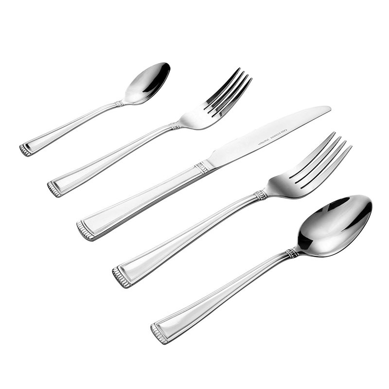 Ensemble de couverts 20 pièces en acier inoxydable, service pour 4 - Ensemble complet de couverts polis miroir