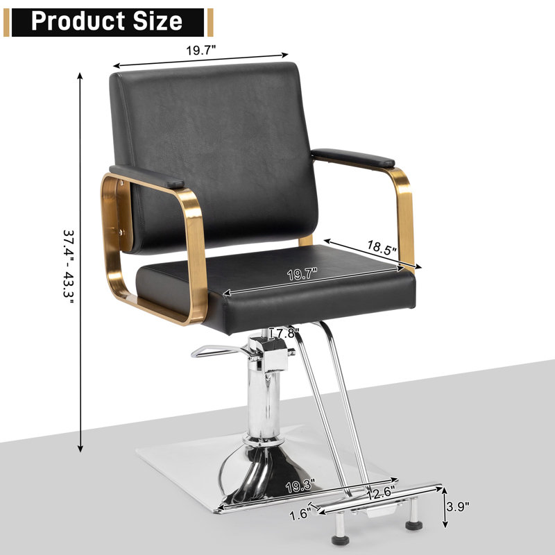 Fauteuil de salon pivotant en similicuir Kriselle, Noir