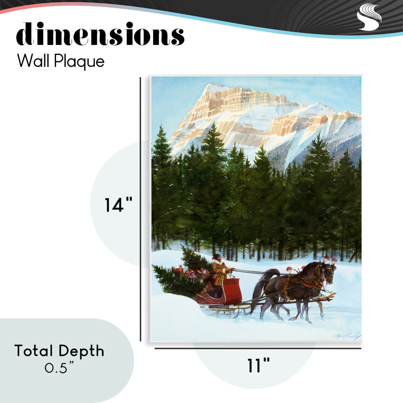 Plaque murale «Sleigh Ride Carrying Trees» par Wind River Studios