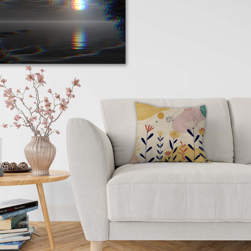 Housse et insert de coussin carré intérieur / extérieur Floral, 26 po x 26 po, Printemps