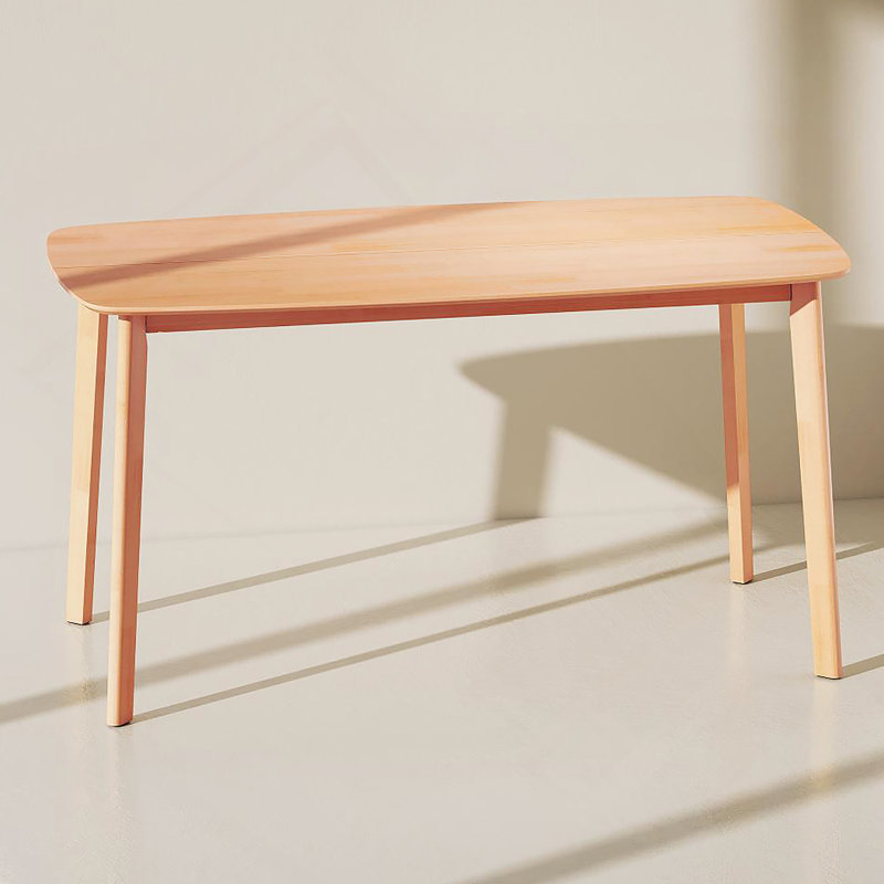 Table de salle à manger style style rectangulaire, table de salle à manger en bois avec grand plateau