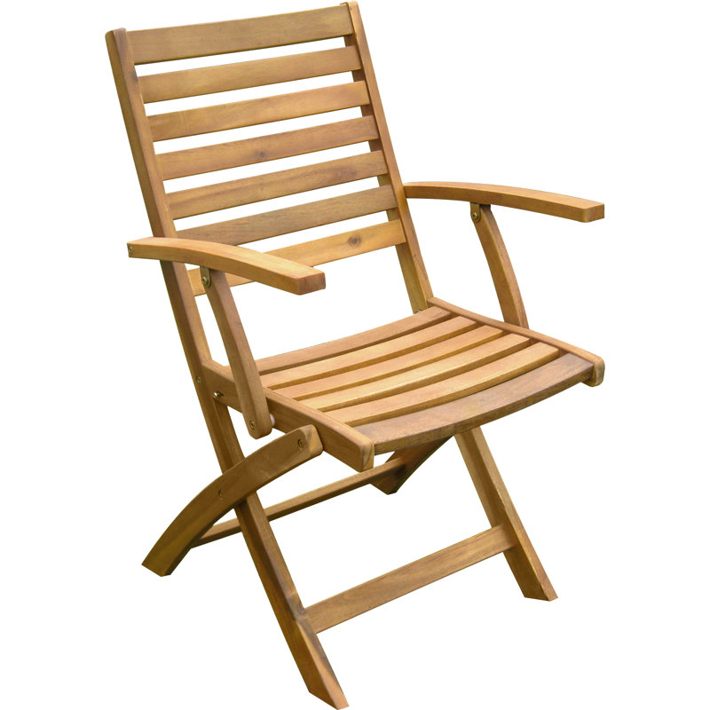 Chaise de patio pliante Erkerd, Naturel