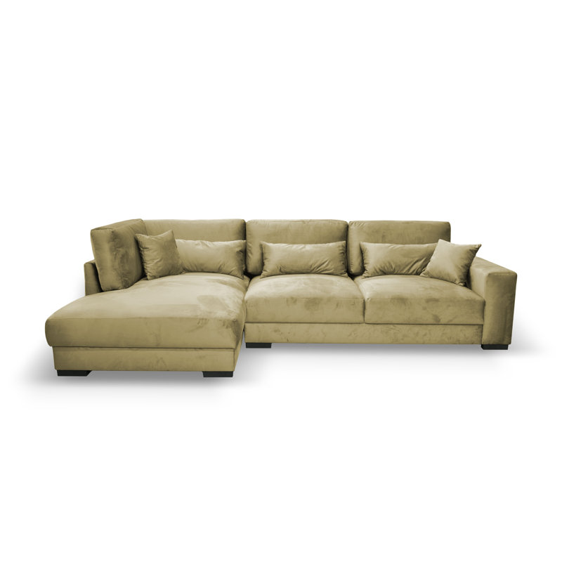 Nahkita 4 Seater Corner Sofa , Left Hand Facing, Tan