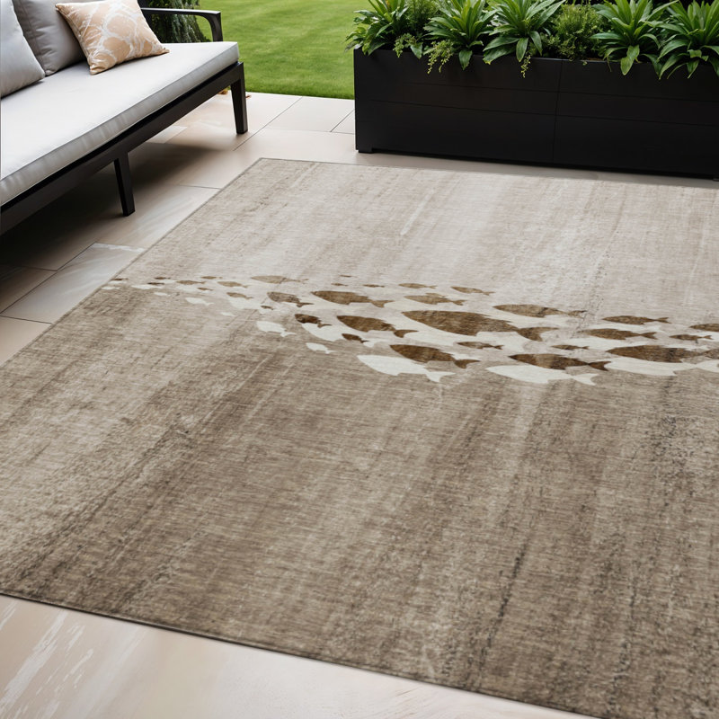 Tapis tissé à la machine HomeRoots
