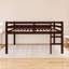 Lit mezzanine double avec structure en bois et échelle-568310412-568310419