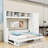 Nodine Wood Murphy Bed with Shelves and Drawers-934582049-934582055