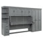 Lit escamotable simple avec garde-robe, armoire et bureau-1420005274
