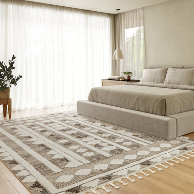Audience Geometric Tasseled Area Rug