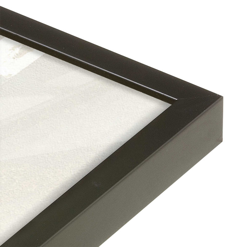«Fragments of Contrast I Print», H 11 po x l 9 po, Cadre d'angle ouvert noir satiné