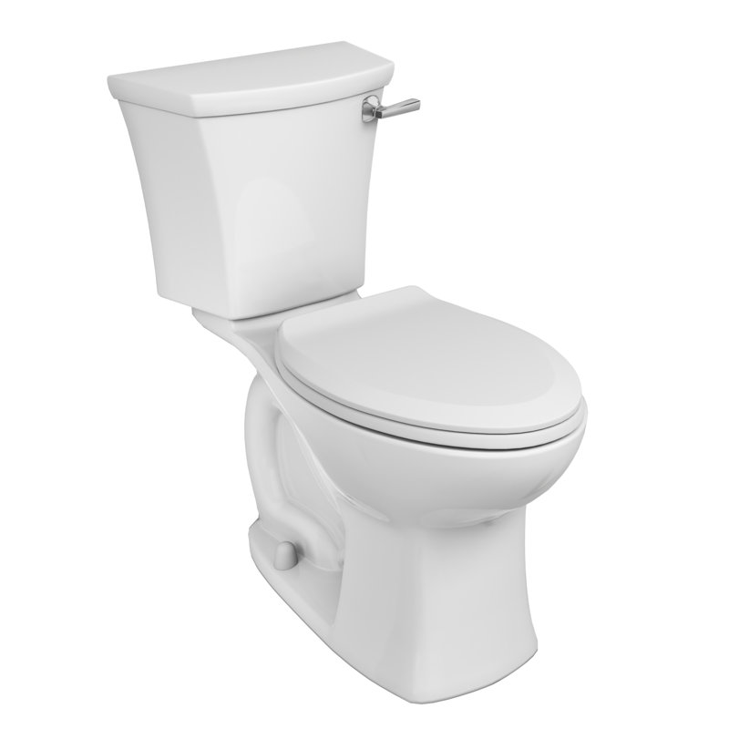 American Standard Edgemere Two-Piece Toilet with Slow-Close Seat & Wax Ring, RH Flush, White