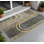2' X 3' Gray Green and Gold Abstract Washable Non Skid Indoor Outdoor Area Rug