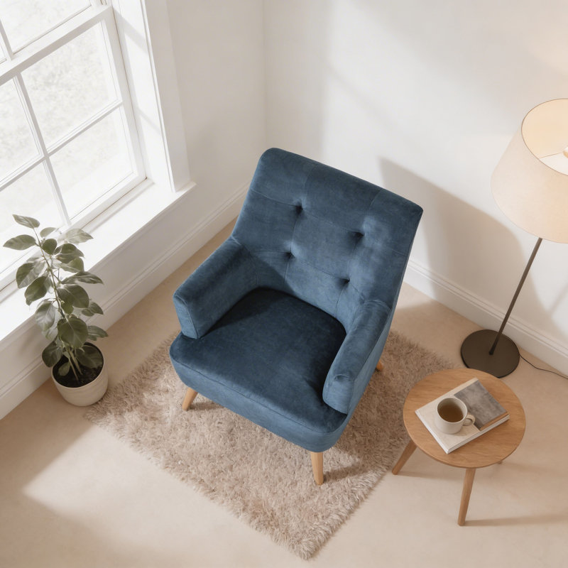 Arta Upholstered Armchair, Blue