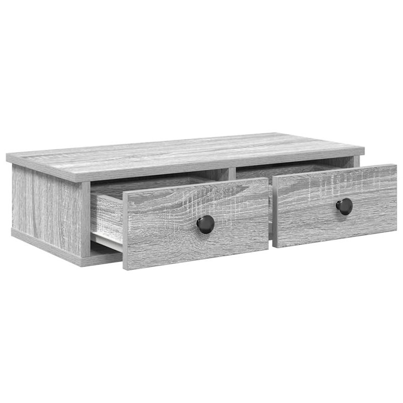 113-9 Wall Mounted Shelf, Grey/Sonoma, 15cm H x 60cm W x 28cm D