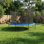 Trampoline d'extérieur de 14 pi avec panier de basketball, filet de sécurité et échelle, trampoline de jardin robuste pour enfants et adultes