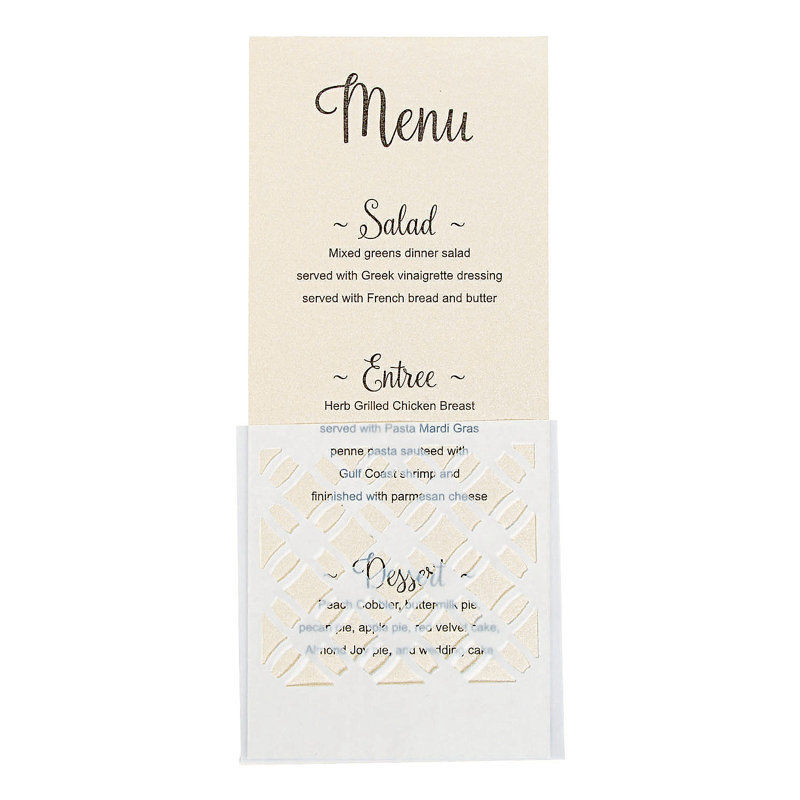 Porte-menu décoratif Vélin